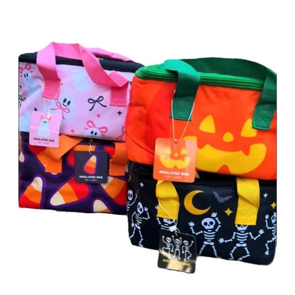 Grocery Outlet 2026 Halloween Mini Insulated Tote Bags (4), 1.5 Gallons
